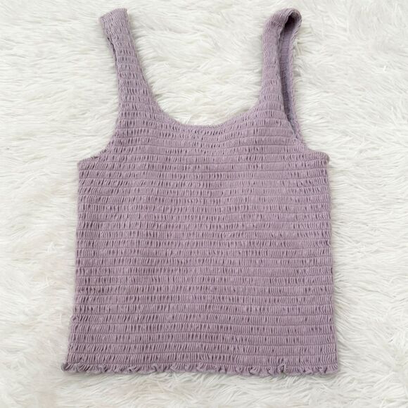 Women Hollister Knit Wide Strap Tank Top Y2K in Lilac Size Extra Small - Picture 1 of 5